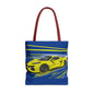 Corvette c8 Tote Bag shopping Library Carry(AOP) Yellow brand new