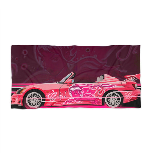 Suki’s s2000 30x60”, 36x72” Beach Towel, fast and furious movie car lover gift