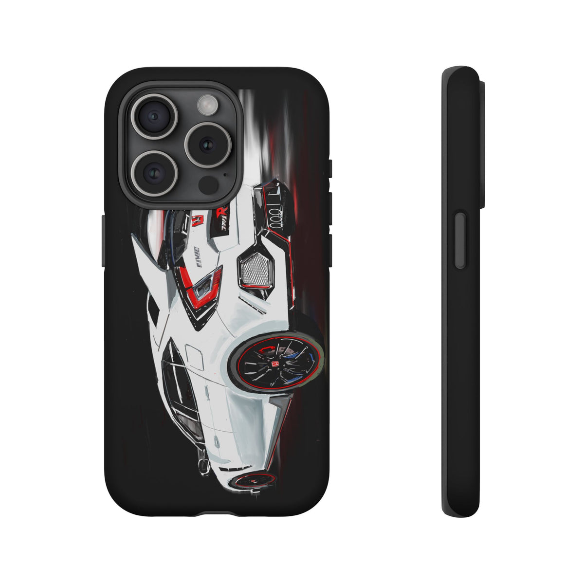 White Type-r civic Case iPhone 18 17 16 15 14 13 12 Pro Samsung Galaxy Pixel