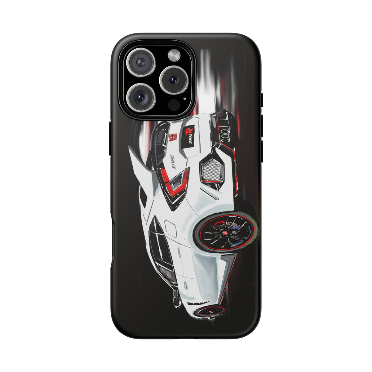 White Type-r civic Case iPhone 18 17 16 15 14 13 12 Pro Samsung Galaxy Pixel