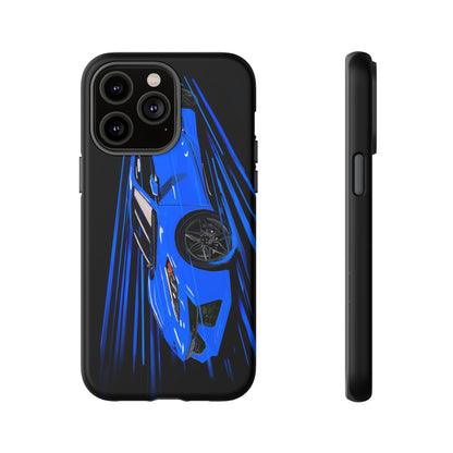 Blue Corvette C8 z06 Design for iPhone 18 17 16 15 14 13 Pro Max