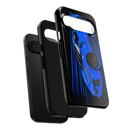 Blue Corvette C8 z06 Design for iPhone 18 17 16 15 14 13 Pro Max