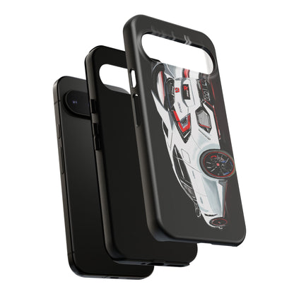 White Type-r civic Case iPhone 18 17 16 15 14 13 12 Pro Samsung Galaxy Pixel