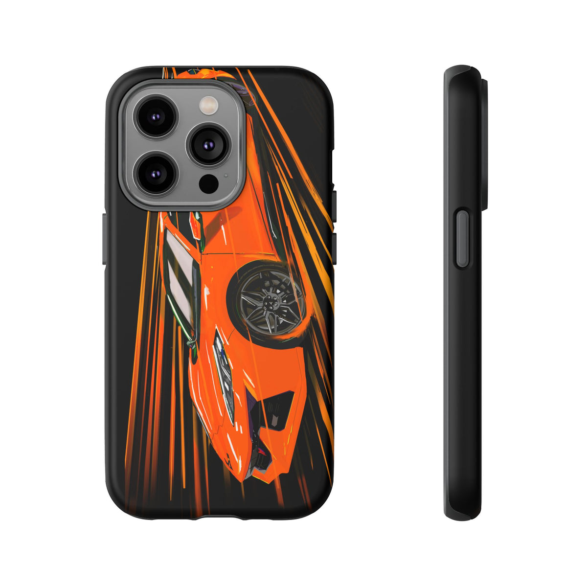Orange C8 corvette Z06 iPhone 18 17 16 15 14 13 12 Pro  Samsung Galaxy Pixel