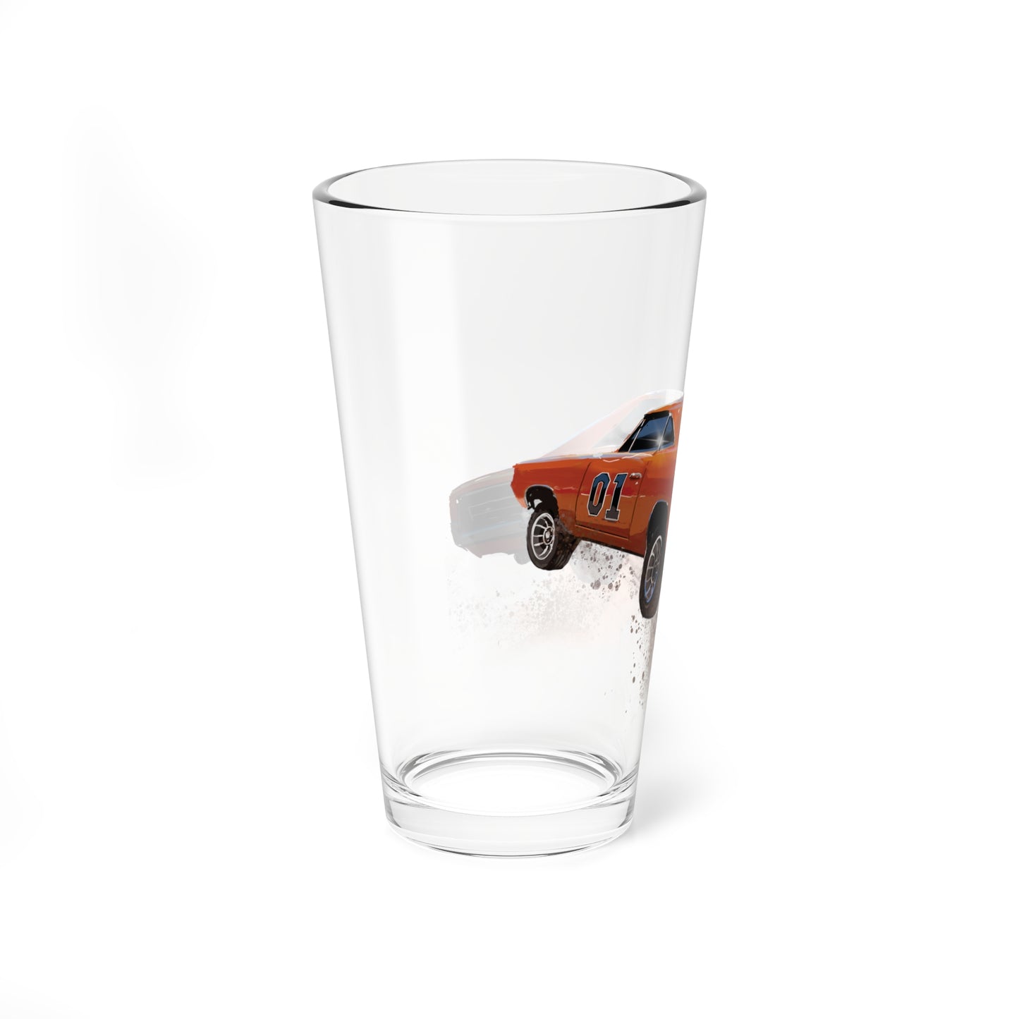 The general Lee dukes of hazzard tv show Mixing 16oz Glass,