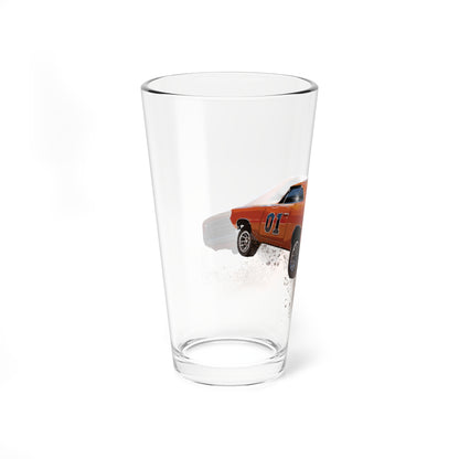 The general Lee dukes of hazzard tv show Mixing 16oz Glass,