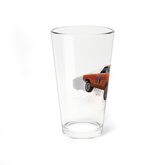 The general Lee dukes of hazzard tv show Mixing 16oz Glass,