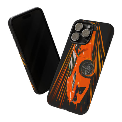 Orange C8 corvette Z06 iPhone 18 17 16 15 14 13 12 Pro  Samsung Galaxy Pixel