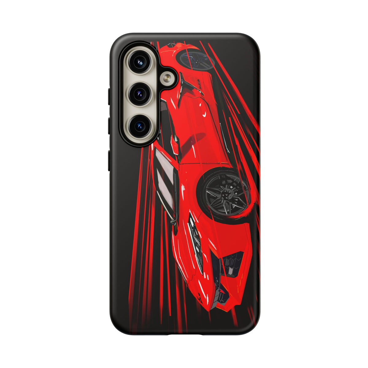 Red C8 corvette Z06 Case iPhone 18 17 16 15 14 13 12 11 Pro Samsung Galaxy Pixel