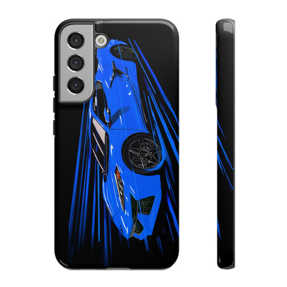 Blue Corvette C8 z06 Design for iPhone 18 17 16 15 14 13 Pro Max