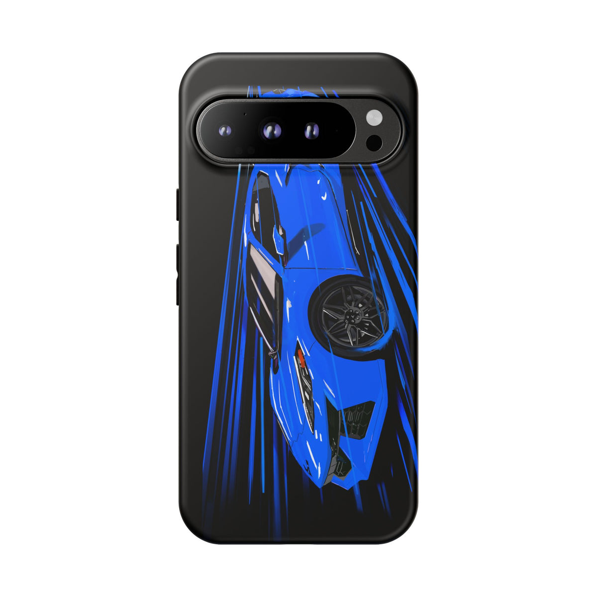 Blue Corvette C8 z06 Design for iPhone 18 17 16 15 14 13 Pro Max