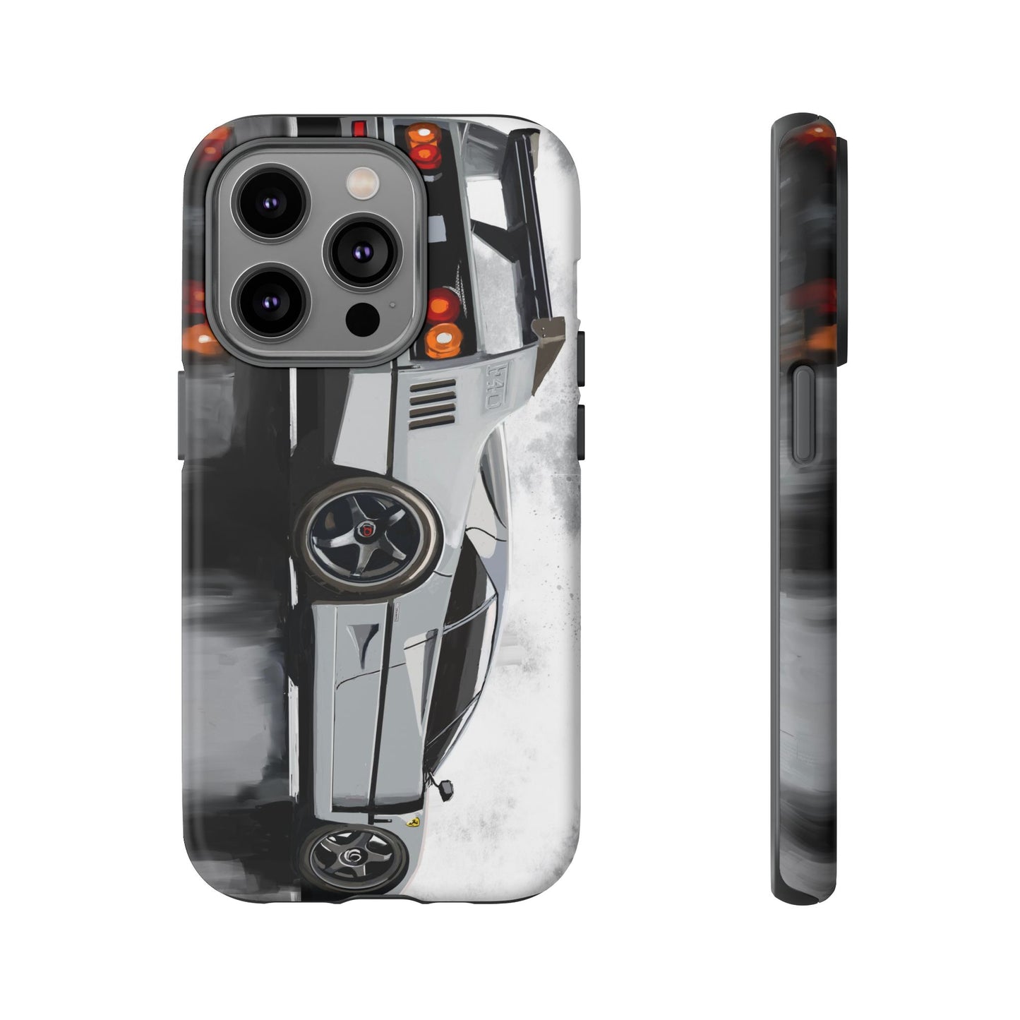 Gray Ferrari F40 Case iPhone 16 15 14 13 12 11 Pro max Samsung Galaxy Pixel