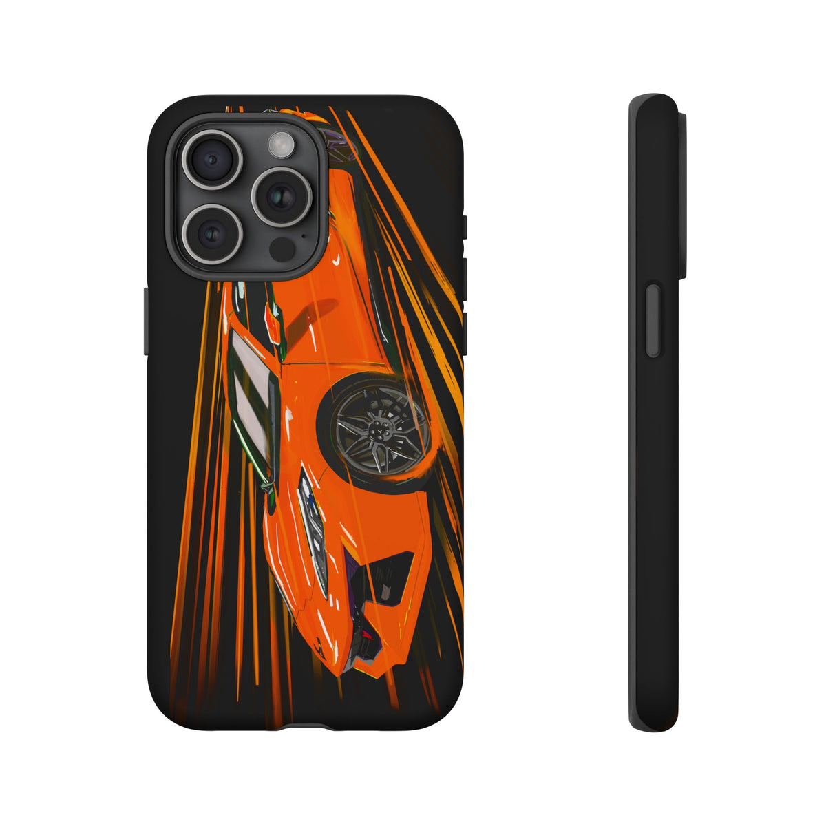 Orange C8 corvette Z06 iPhone 18 17 16 15 14 13 12 Pro  Samsung Galaxy Pixel