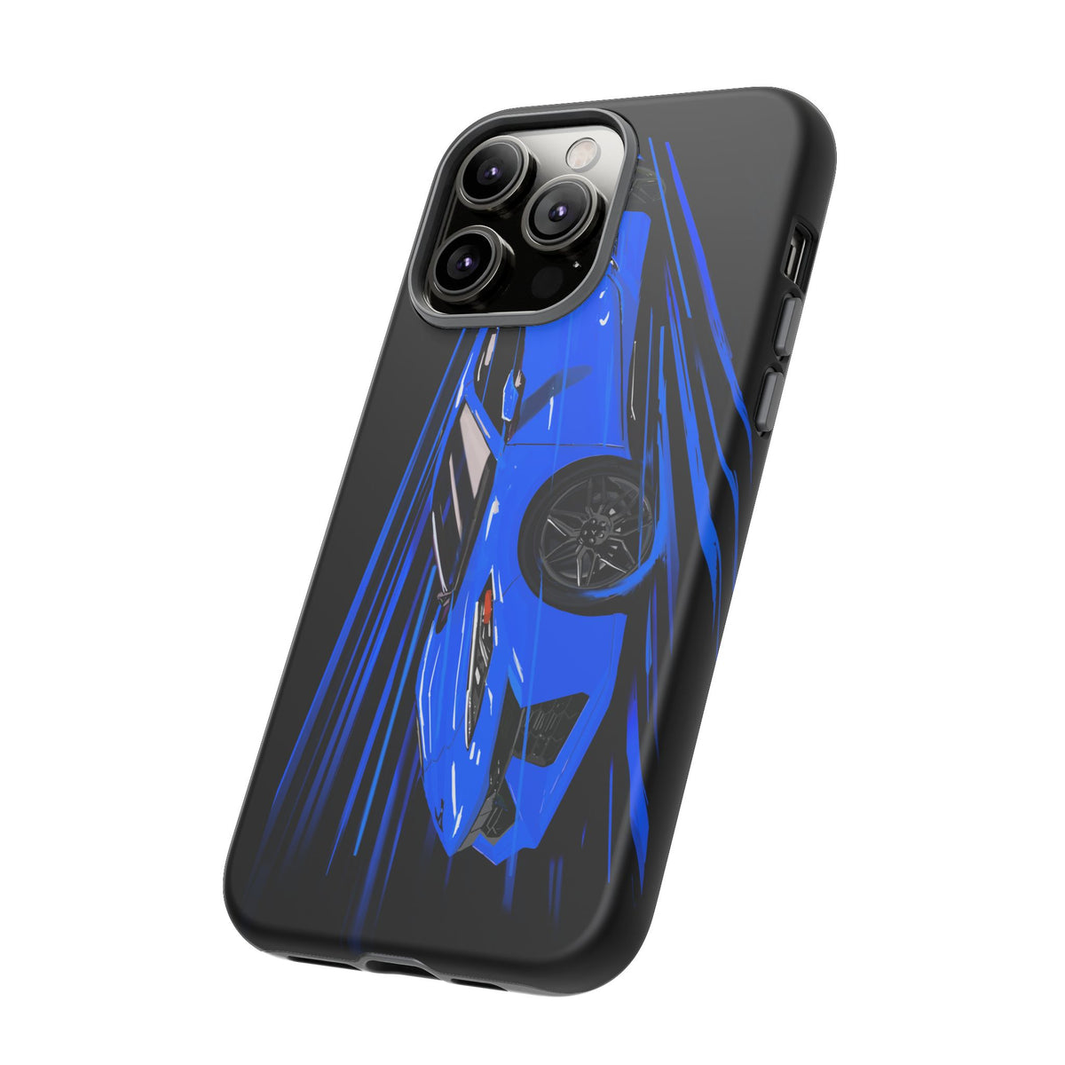 Blue Corvette C8 z06 Design for iPhone 18 17 16 15 14 13 Pro Max