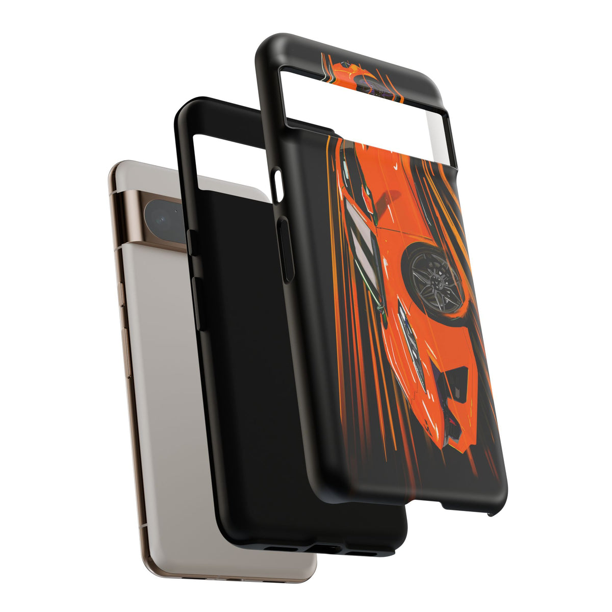 Orange C8 corvette Z06 iPhone 18 17 16 15 14 13 12 Pro  Samsung Galaxy Pixel