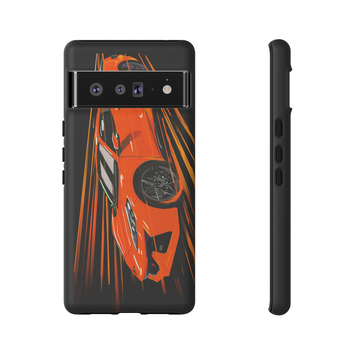Orange C8 corvette Z06 iPhone 18 17 16 15 14 13 12 Pro  Samsung Galaxy Pixel