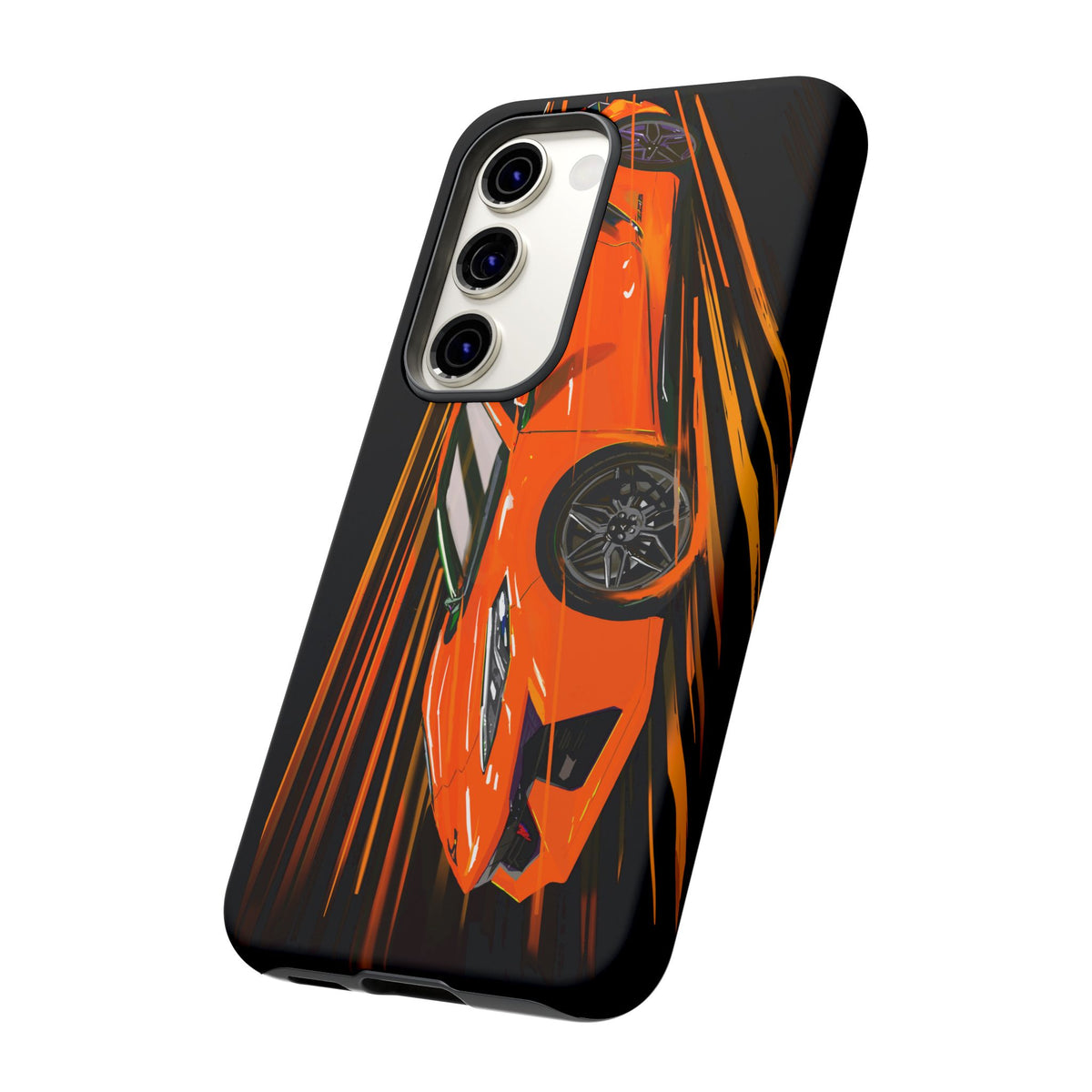 Orange C8 corvette Z06 iPhone 18 17 16 15 14 13 12 Pro  Samsung Galaxy Pixel