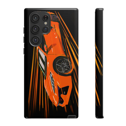 Orange C8 corvette Z06 iPhone 18 17 16 15 14 13 12 Pro  Samsung Galaxy Pixel