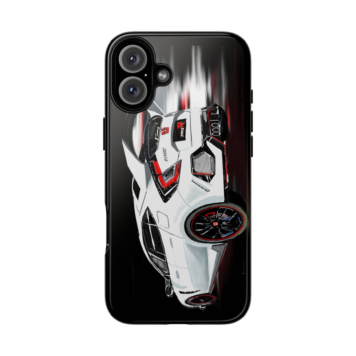 White Type-r civic Case iPhone 18 17 16 15 14 13 12 Pro Samsung Galaxy Pixel
