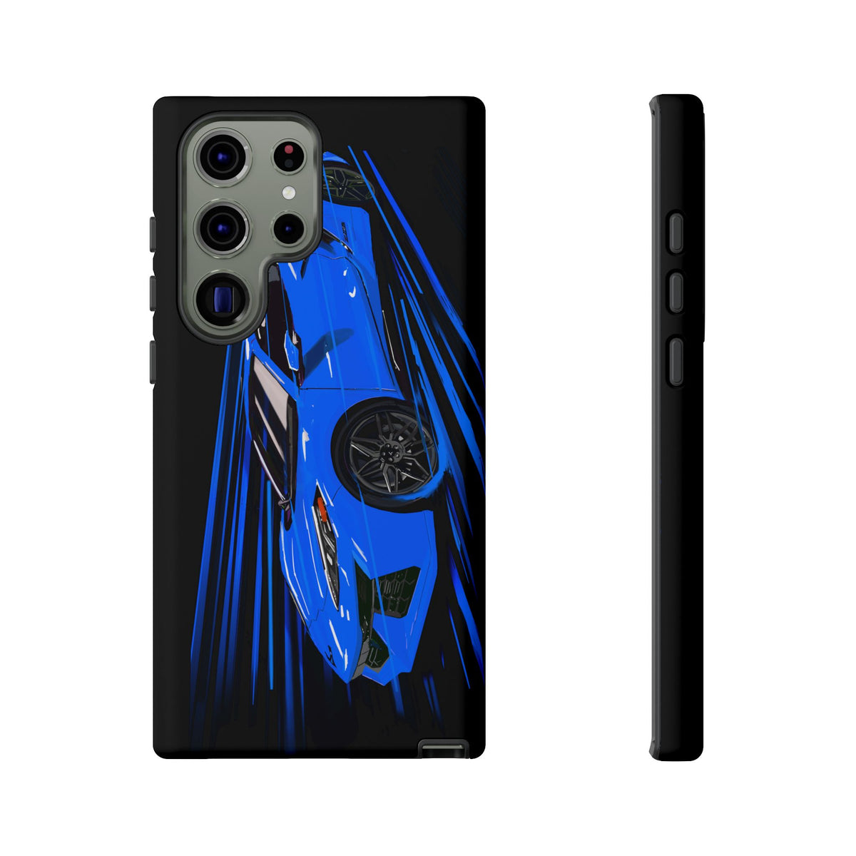 Blue Corvette C8 z06 Design for iPhone 18 17 16 15 14 13 Pro Max