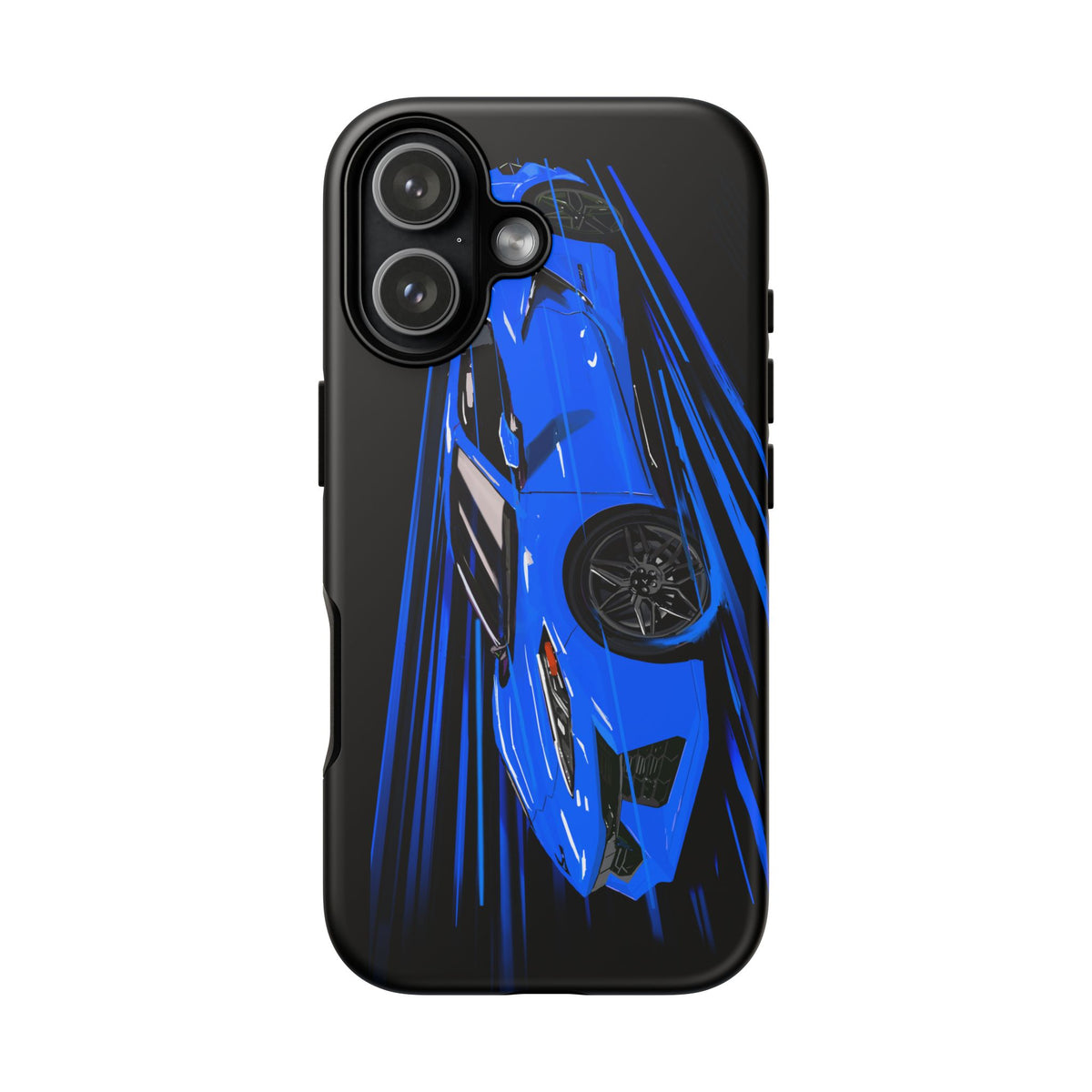 Blue Corvette C8 z06 Design for iPhone 18 17 16 15 14 13 Pro Max