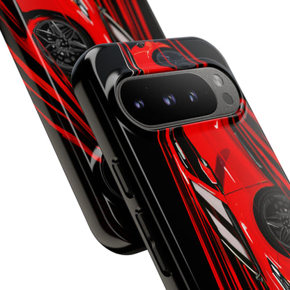 Red C8 corvette Z06 Case iPhone 18 17 16 15 14 13 12 11 Pro Samsung Galaxy Pixel