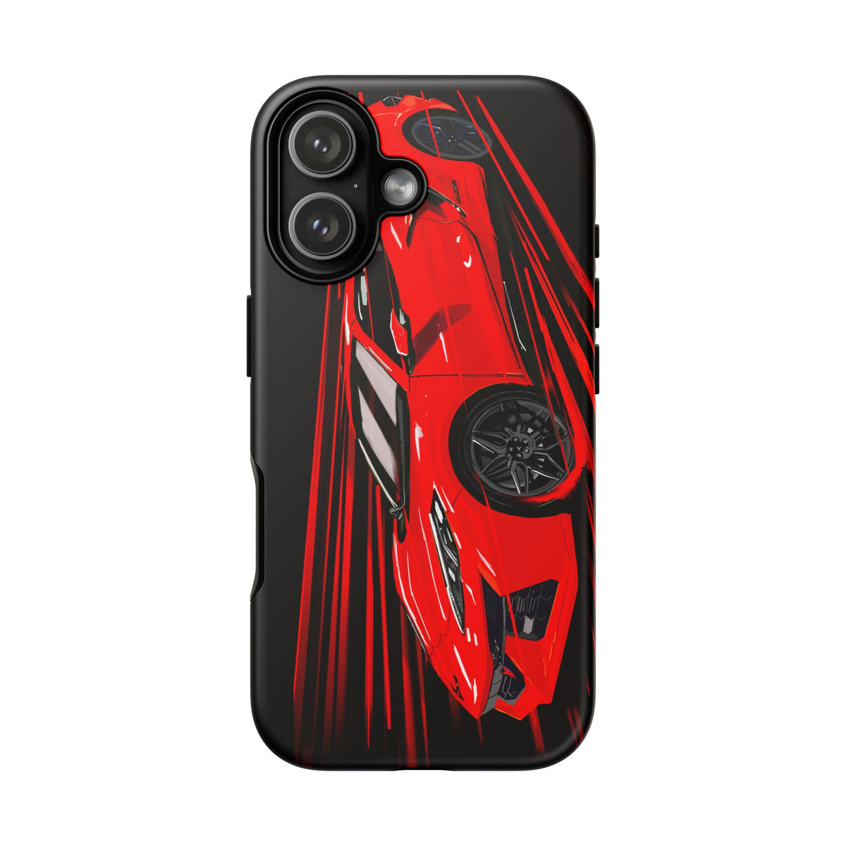 Red C8 corvette Z06 Case iPhone 18 17 16 15 14 13 12 11 Pro Samsung Galaxy Pixel