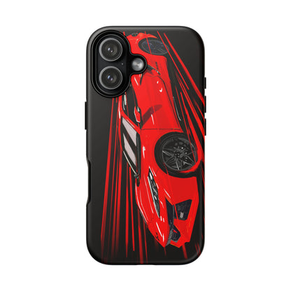 Red C8 corvette Z06 Case iPhone 18 17 16 15 14 13 12 11 Pro Samsung Galaxy Pixel