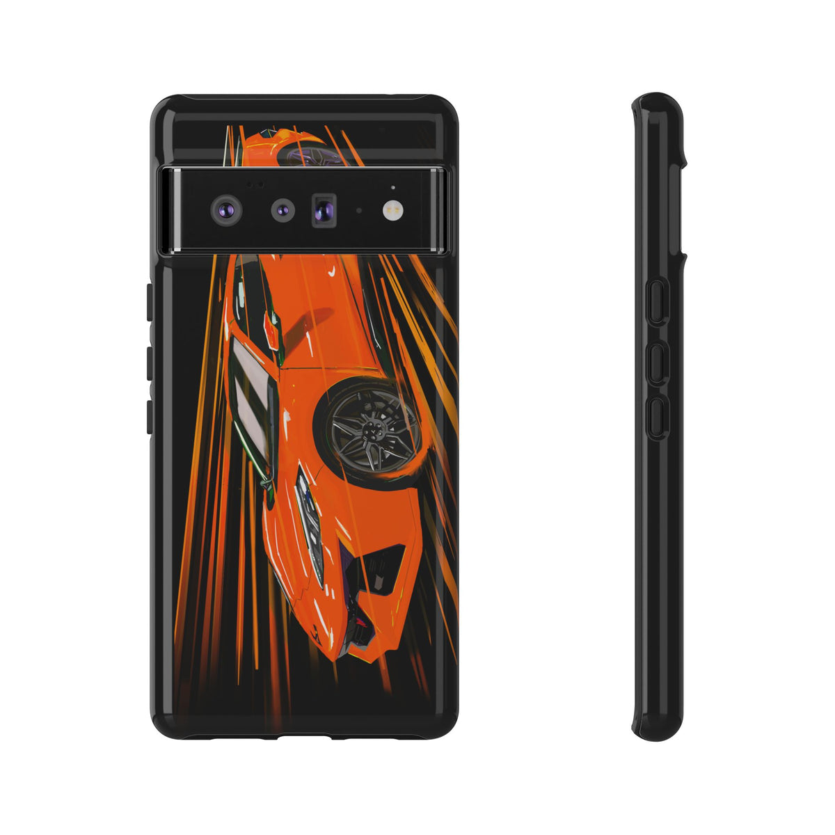 Orange C8 corvette Z06 iPhone 18 17 16 15 14 13 12 Pro  Samsung Galaxy Pixel