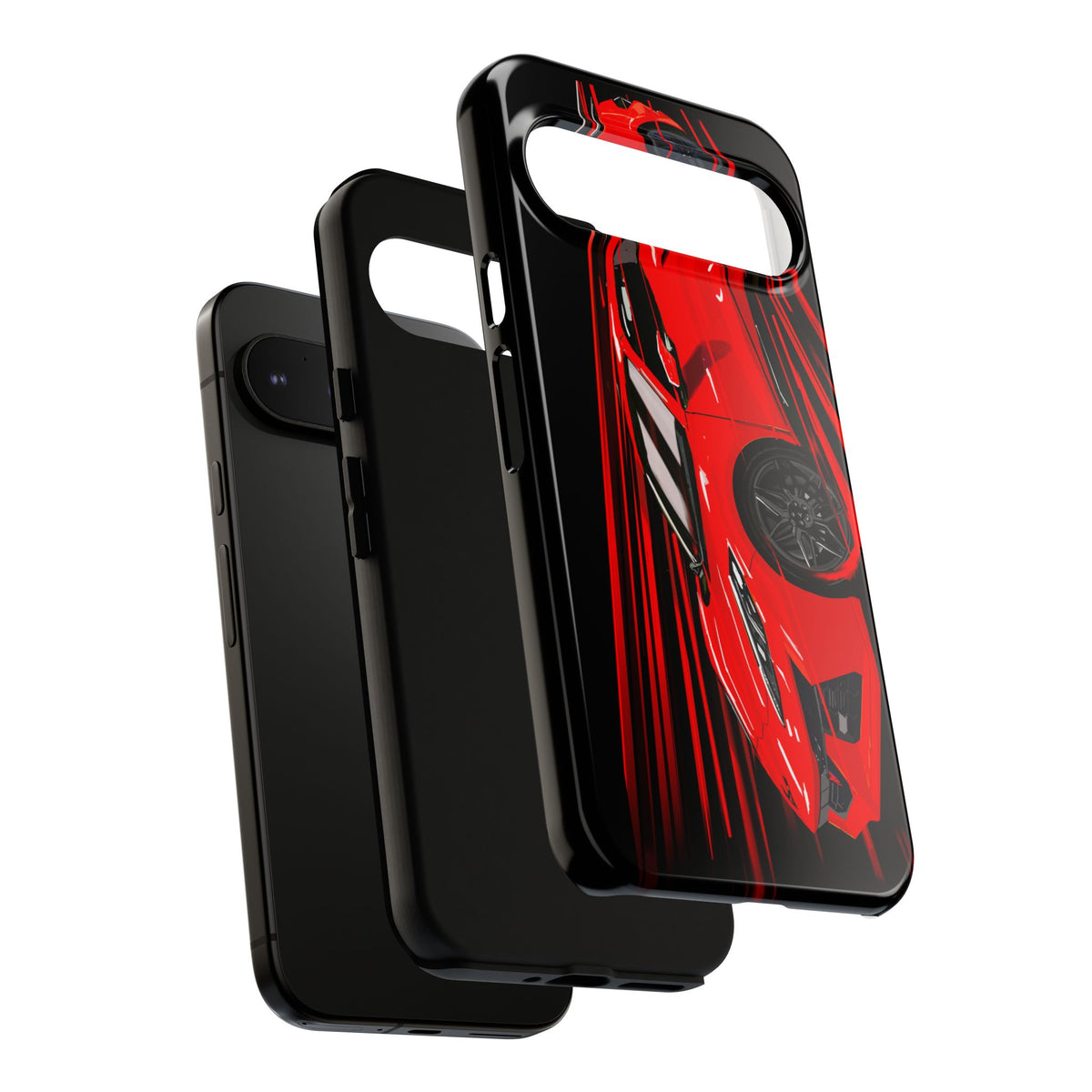 Red C8 corvette Z06 Case iPhone 18 17 16 15 14 13 12 11 Pro Samsung Galaxy Pixel