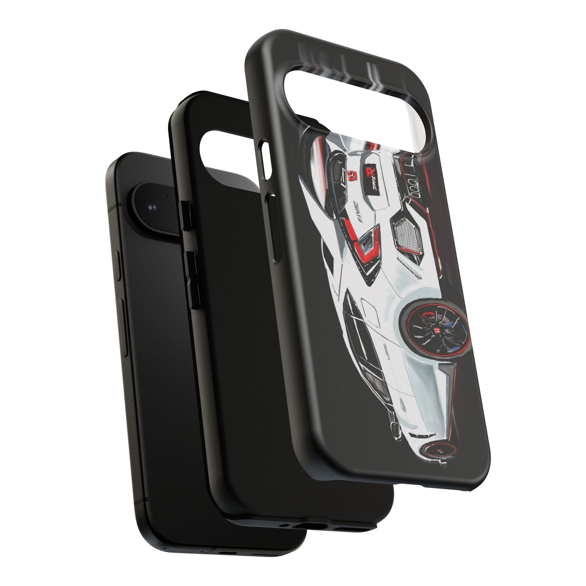 White Type-r civic Case iPhone 18 17 16 15 14 13 12 Pro Samsung Galaxy Pixel
