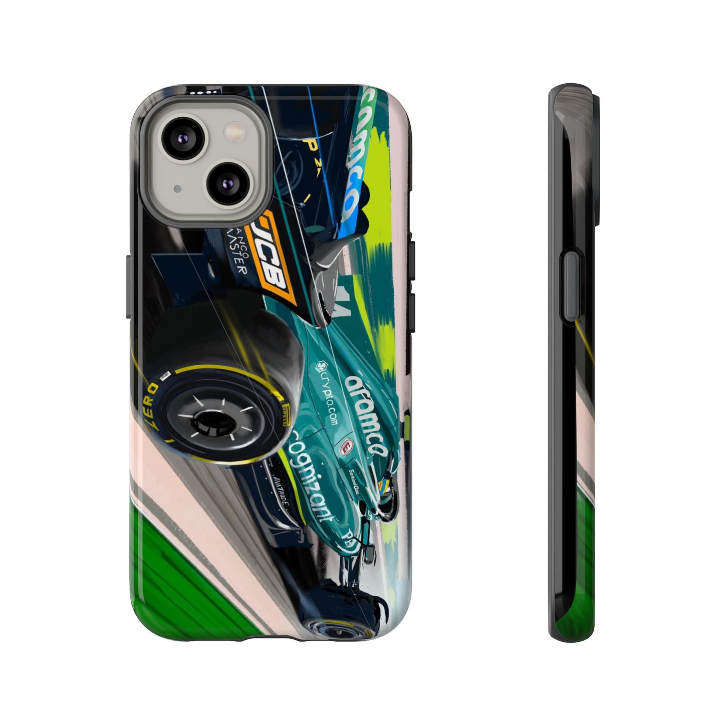 Fernando Alonso Aston Martin F1 Case iPhone 16 15 14 13 12 Samsung Galaxy Pixel