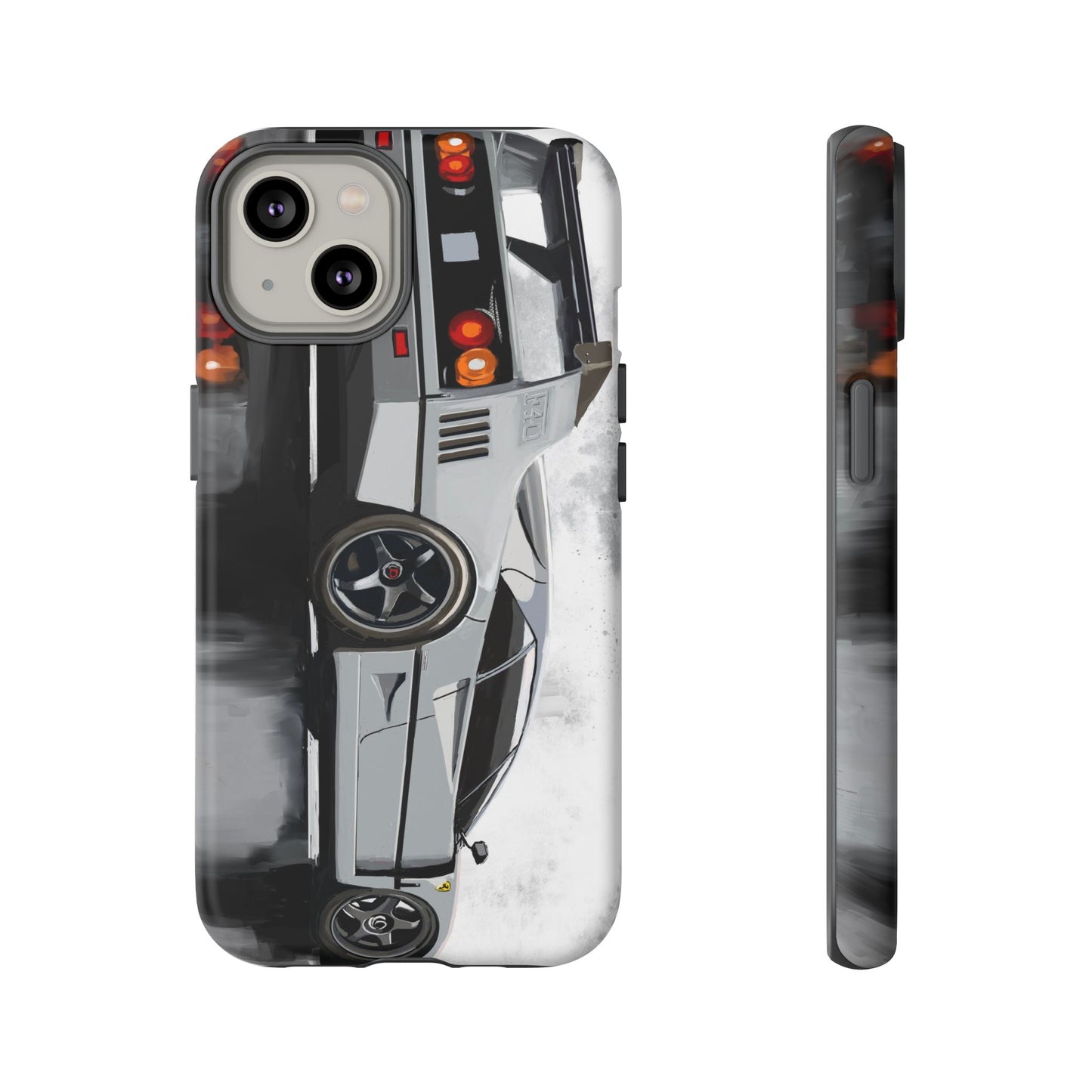 Gray Ferrari F40 Case iPhone 16 15 14 13 12 11 Pro max Samsung Galaxy Pixel