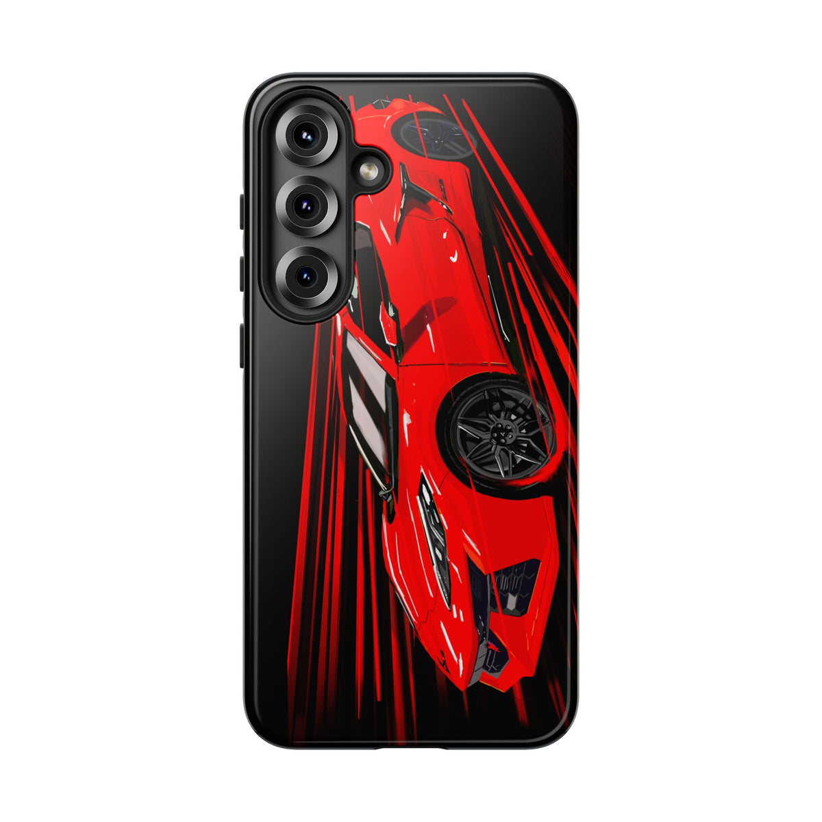Red C8 corvette Z06 Case iPhone 18 17 16 15 14 13 12 11 Pro Samsung Galaxy Pixel