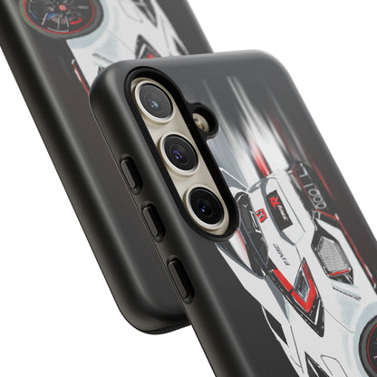 White Type-r civic Case iPhone 18 17 16 15 14 13 12 Pro Samsung Galaxy Pixel