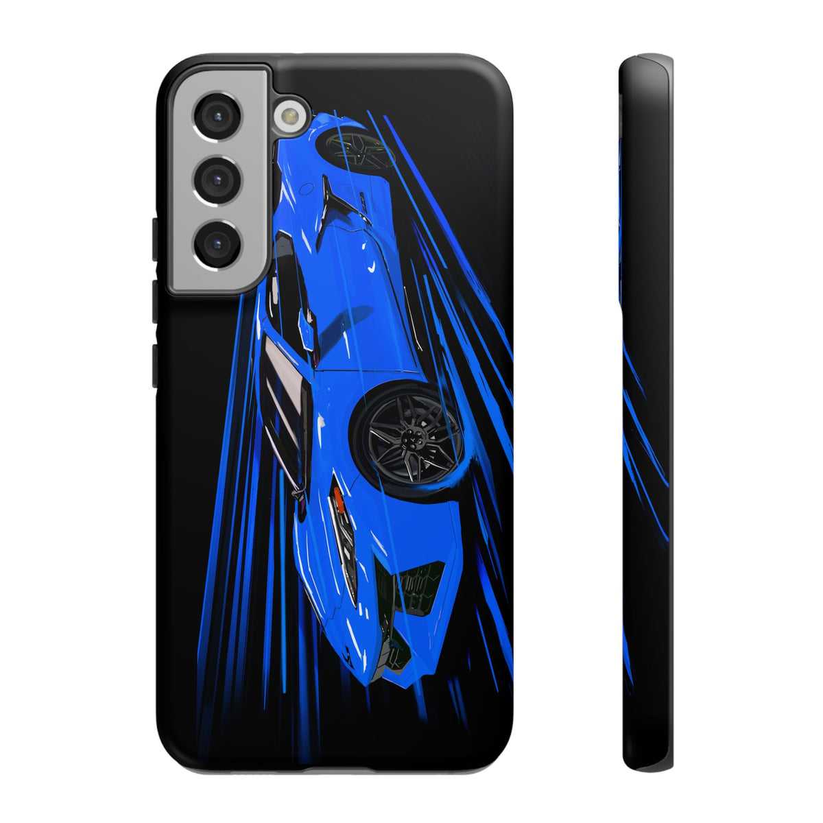 Blue Corvette C8 z06 Design for iPhone 18 17 16 15 14 13 Pro Max