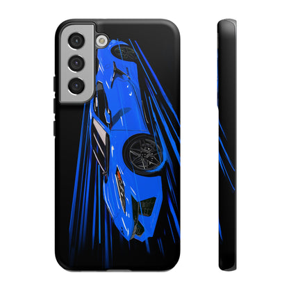 Blue Corvette C8 z06 Design for iPhone 18 17 16 15 14 13 Pro Max