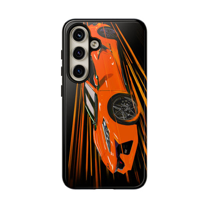 Orange C8 corvette Z06 iPhone 18 17 16 15 14 13 12 Pro  Samsung Galaxy Pixel