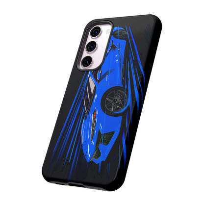 Blue Corvette C8 z06 Design for iPhone 18 17 16 15 14 13 Pro Max