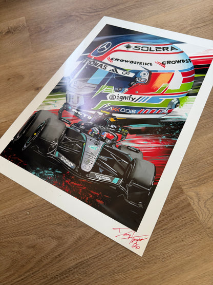 Kimi Antonelli F1 signed giclee print artwork