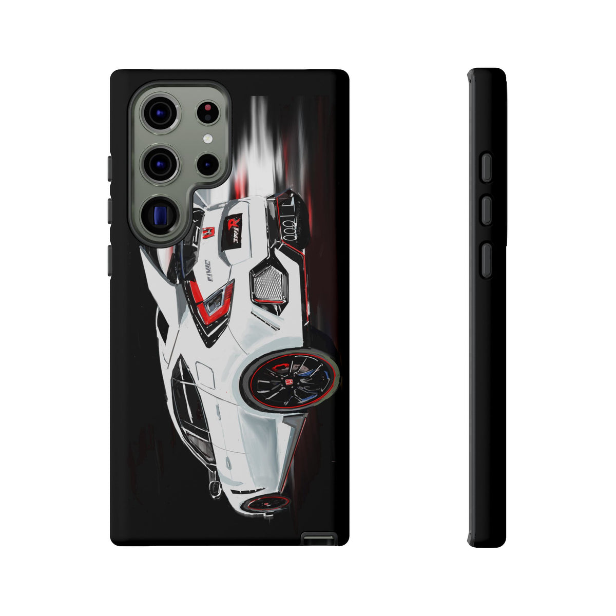 White Type-r civic Case iPhone 18 17 16 15 14 13 12 Pro Samsung Galaxy Pixel