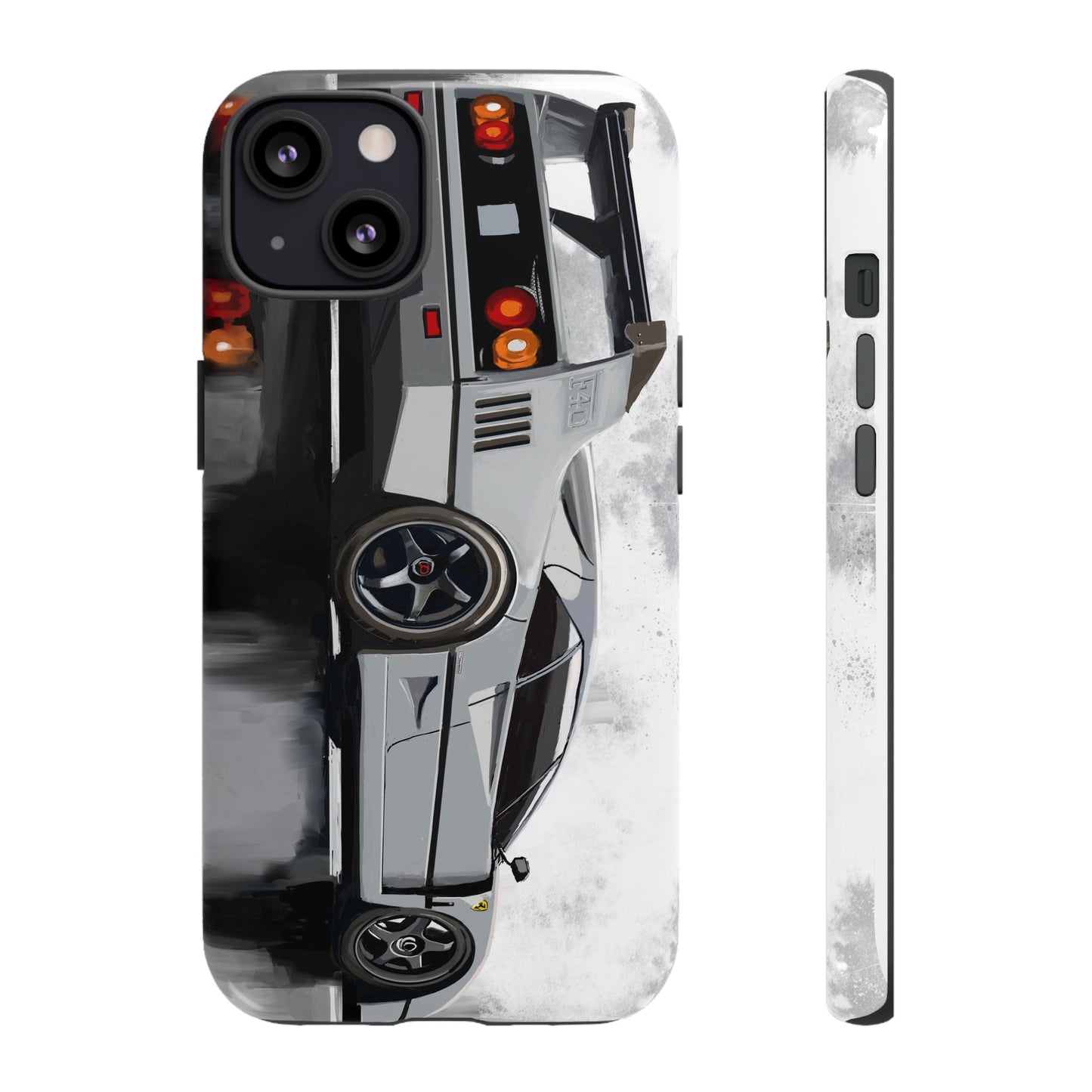 Gray Ferrari F40 Case iPhone 16 15 14 13 12 11 Pro max Samsung Galaxy Pixel