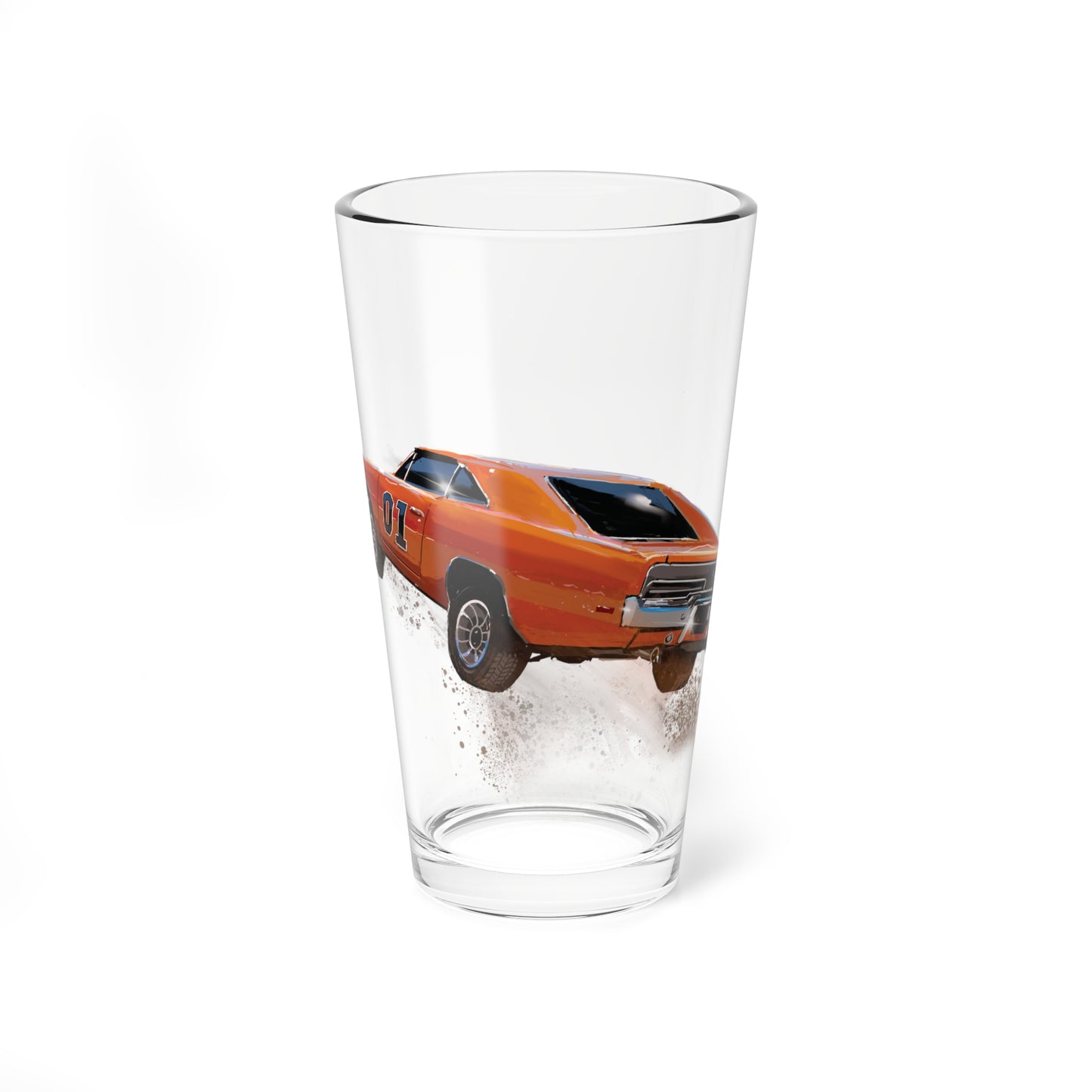 The general Lee dukes of hazzard tv show Mixing 16oz Glass,