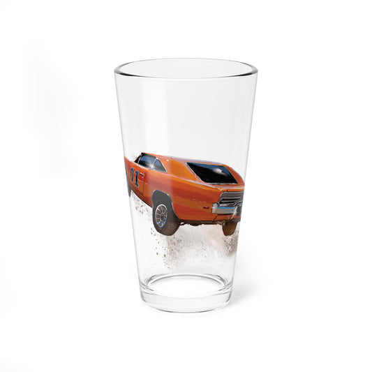 The general Lee dukes of hazzard tv show Mixing 16oz Glass,