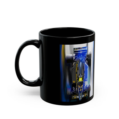 Aryton Senna formula one racing f1 Black Coffee Tea Mug (11oz, 15oz)