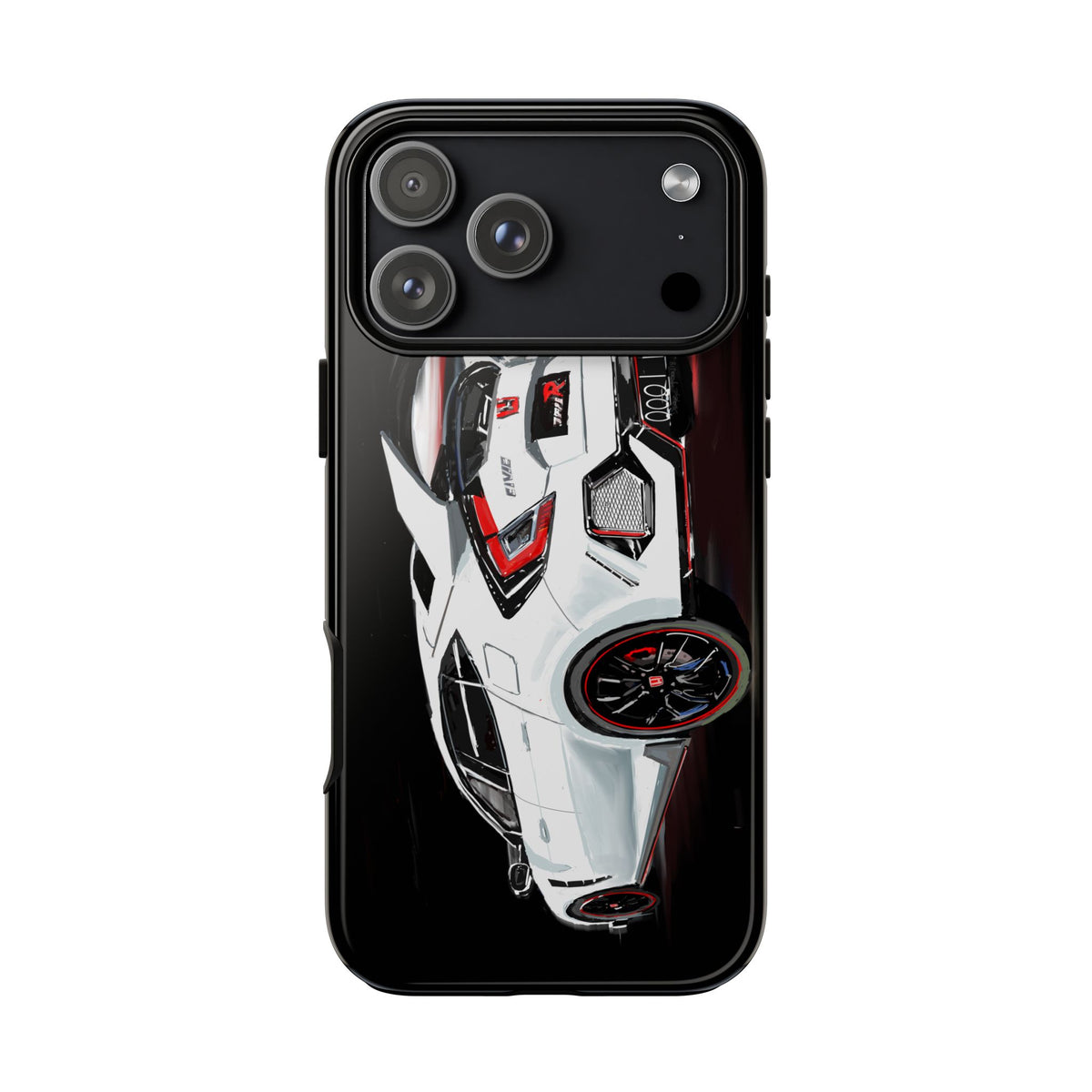 White Type-r civic Case iPhone 18 17 16 15 14 13 12 Pro Samsung Galaxy Pixel