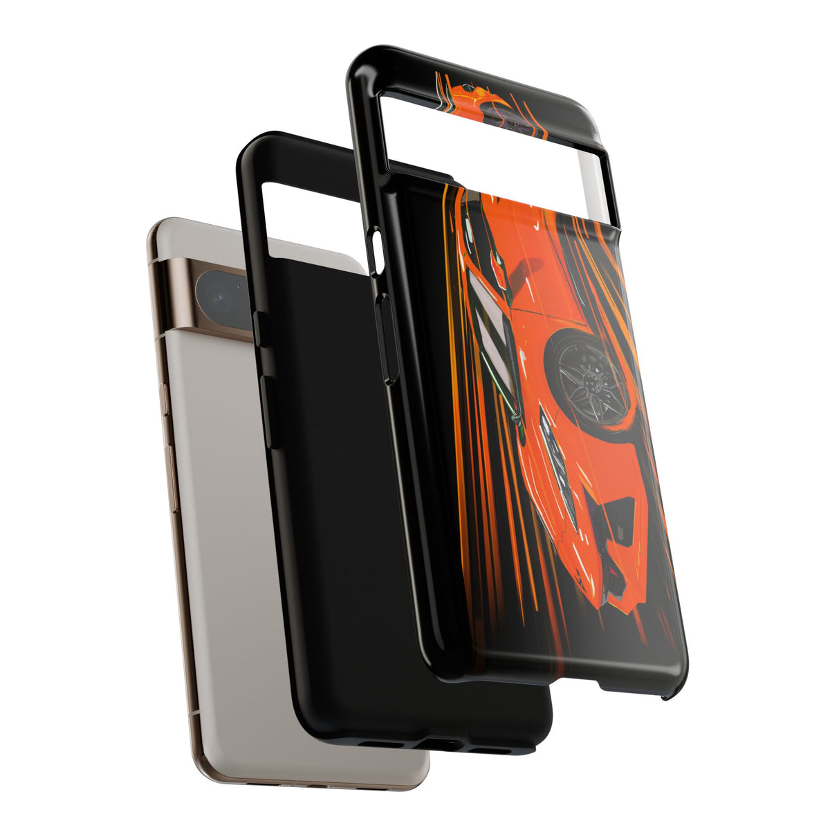 Orange C8 corvette Z06 iPhone 18 17 16 15 14 13 12 Pro  Samsung Galaxy Pixel