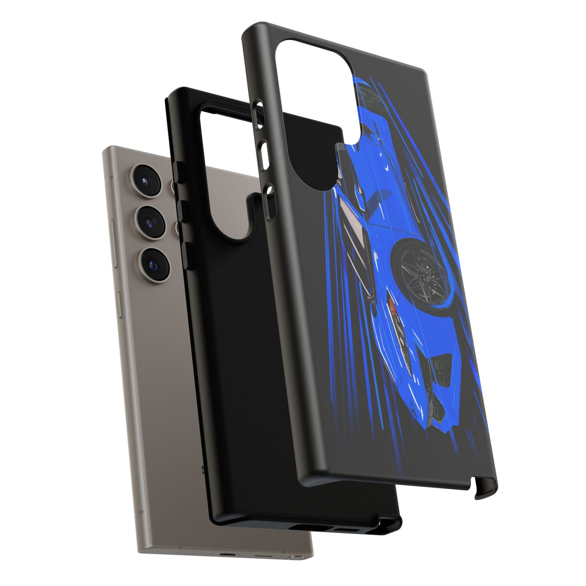 Blue Corvette C8 z06 Design for iPhone 18 17 16 15 14 13 Pro Max