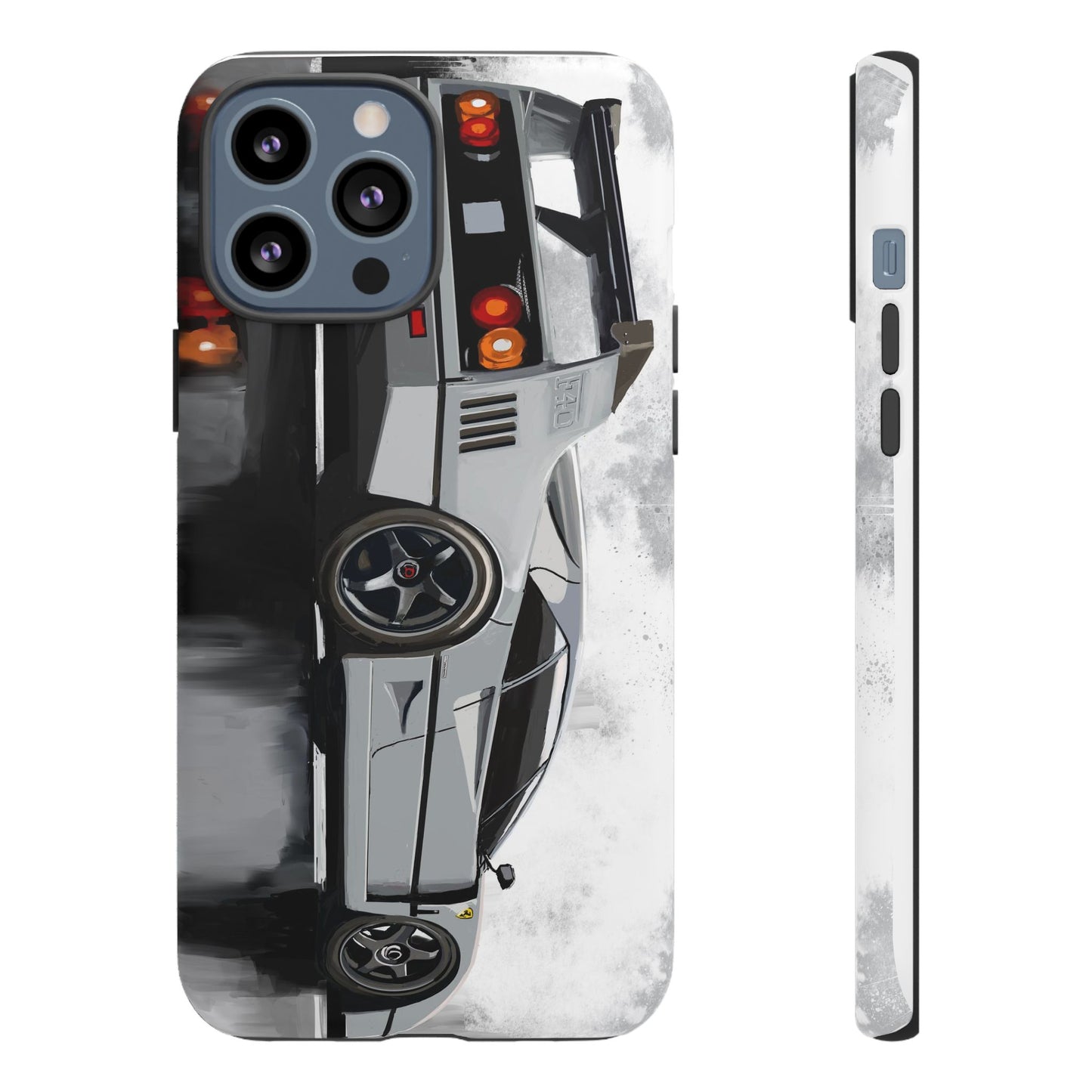 Gray Ferrari F40 Case iPhone 16 15 14 13 12 11 Pro max Samsung Galaxy Pixel