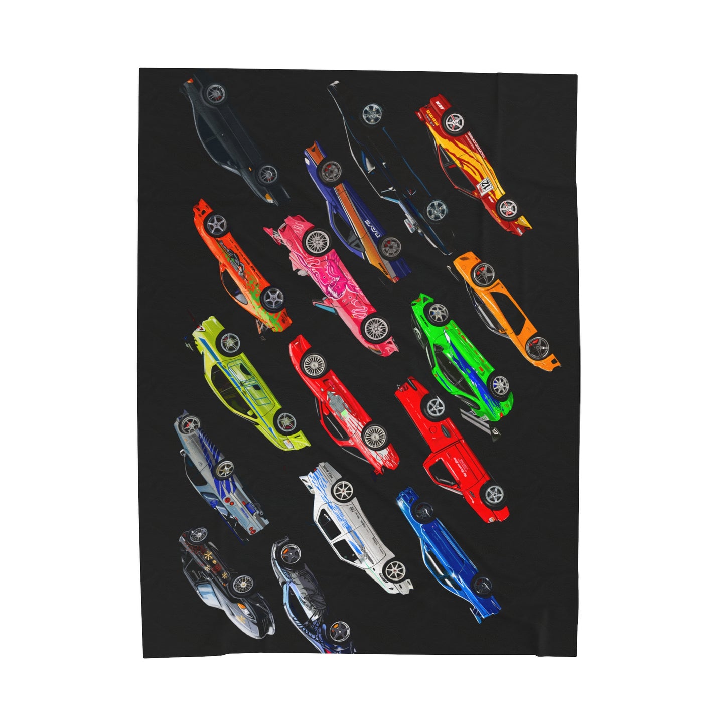 Fast and furious JDM movie cars Velveteen Plush Blanket